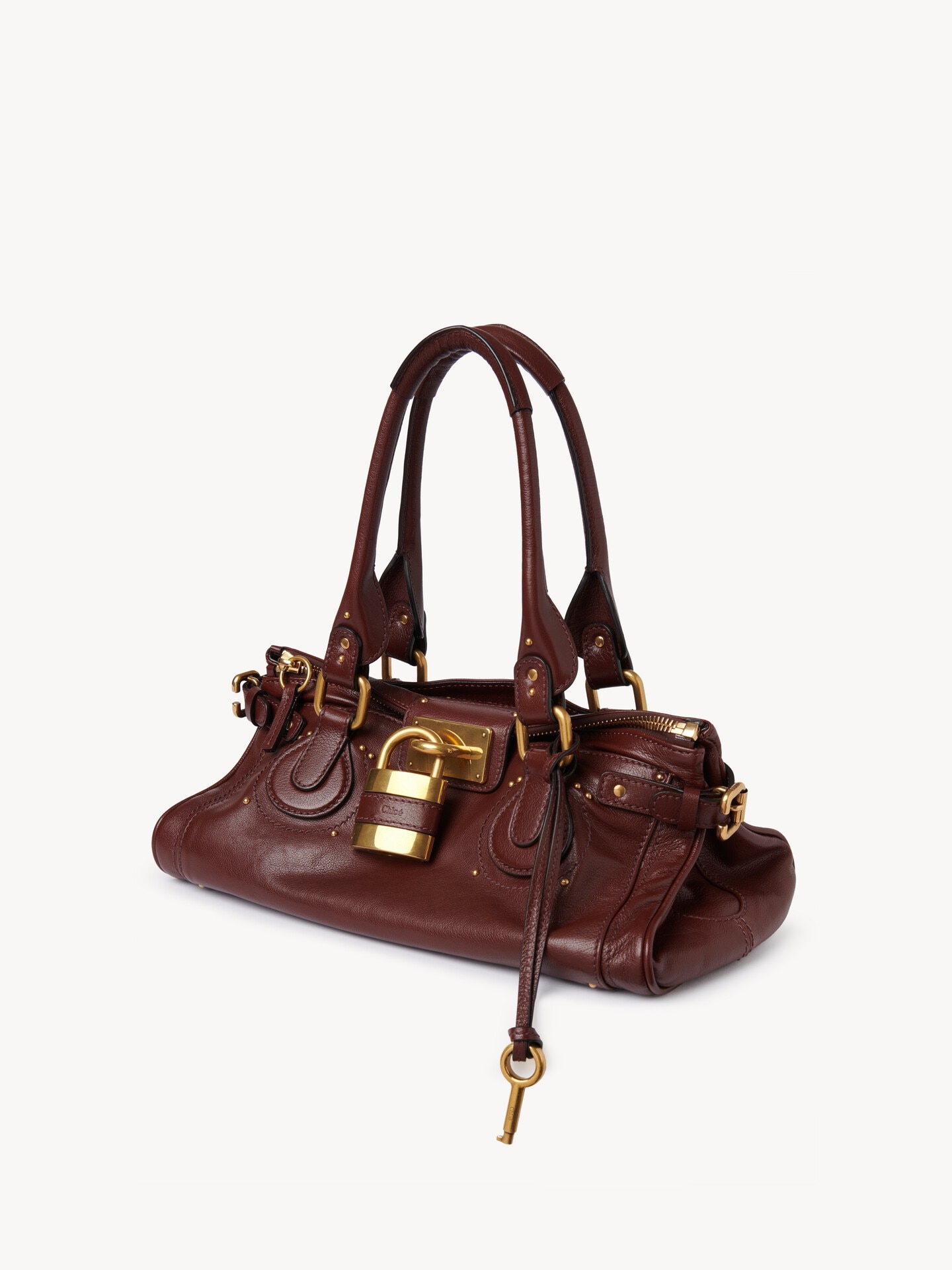 Paddington bag in grained leather Brown - Chloé