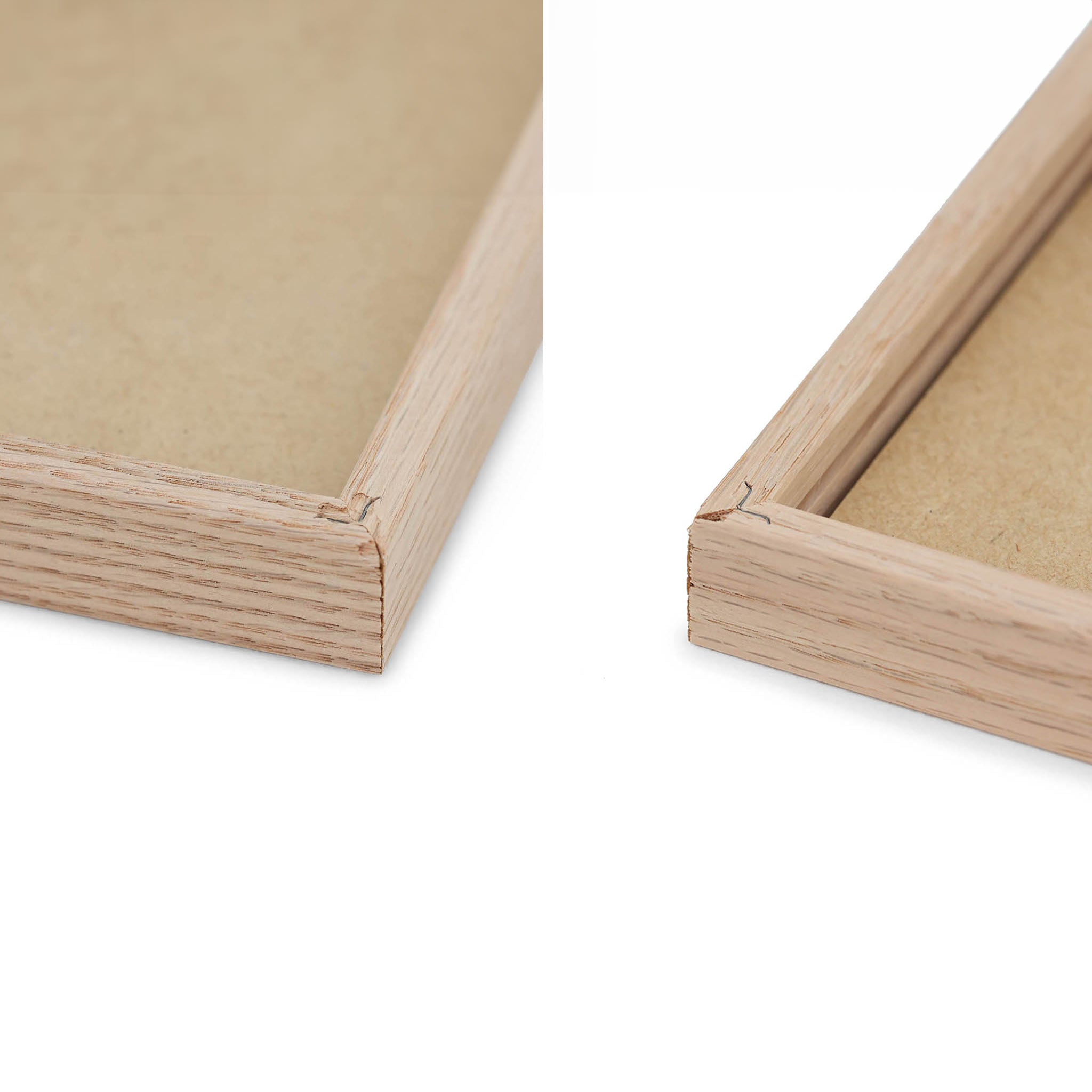 木製ポスターフレーム 50×50cm オーク材 無垢材 枠の幅が細いタイプ