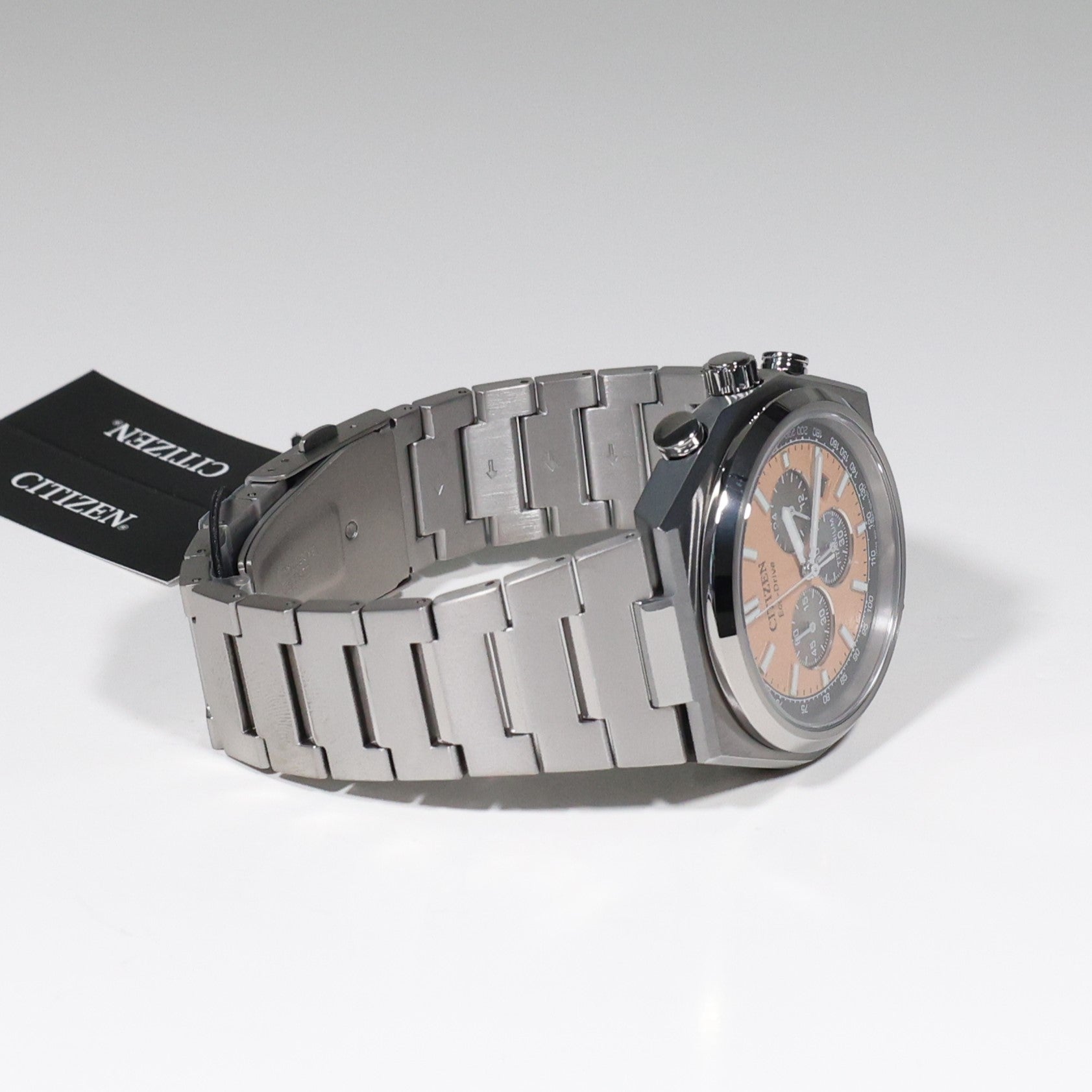 Citizen Zenshin Super Titanium Men's Salmon Dial Chronograph Watch