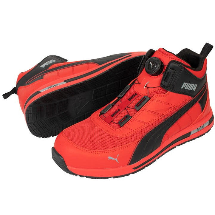 PUMA 安全靴 63.215.0 スイッチバック レッド ディスクミッド — シザいもん