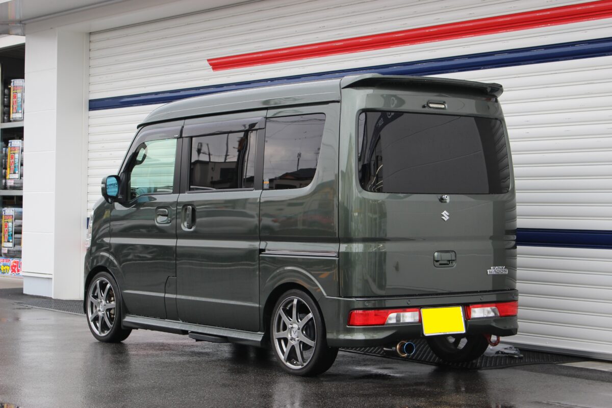 DA17W】エブリイワゴンをTEIN 車高調で腰高感を解消してマッシブな