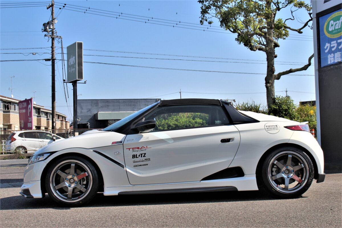 S660は前後16インチで決まり！TE37ソニックSLの鈴鹿スタイルはツライチ