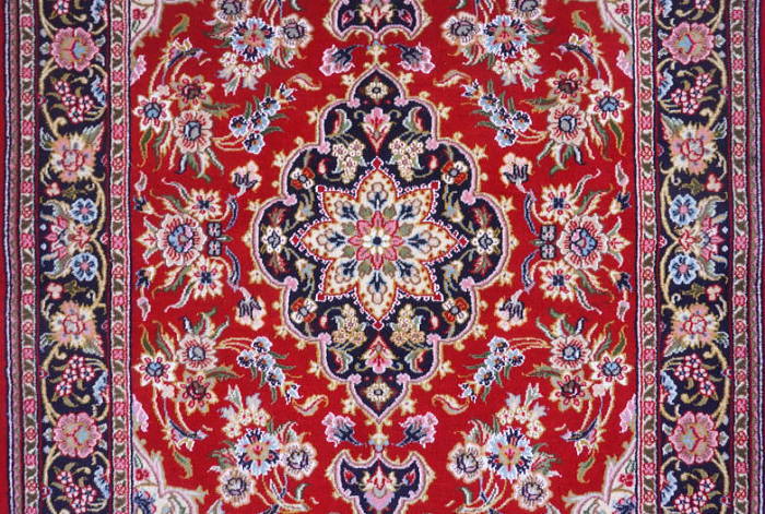 ペルシャ絨毯 イラン、クム産 一畳サイズ