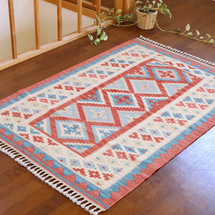 キリム 120×80cm（大きめ玄関マットサイズ）｜手織ラグの店クラフトワーク