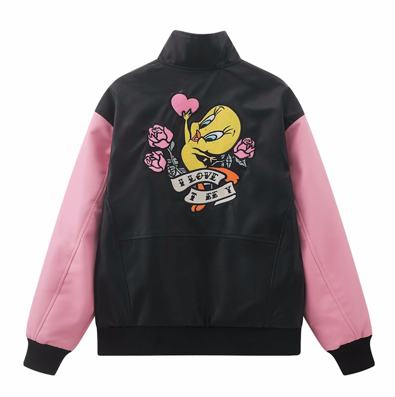 looney tunes tweety stadium jacket BASEBALL JACKET baseball