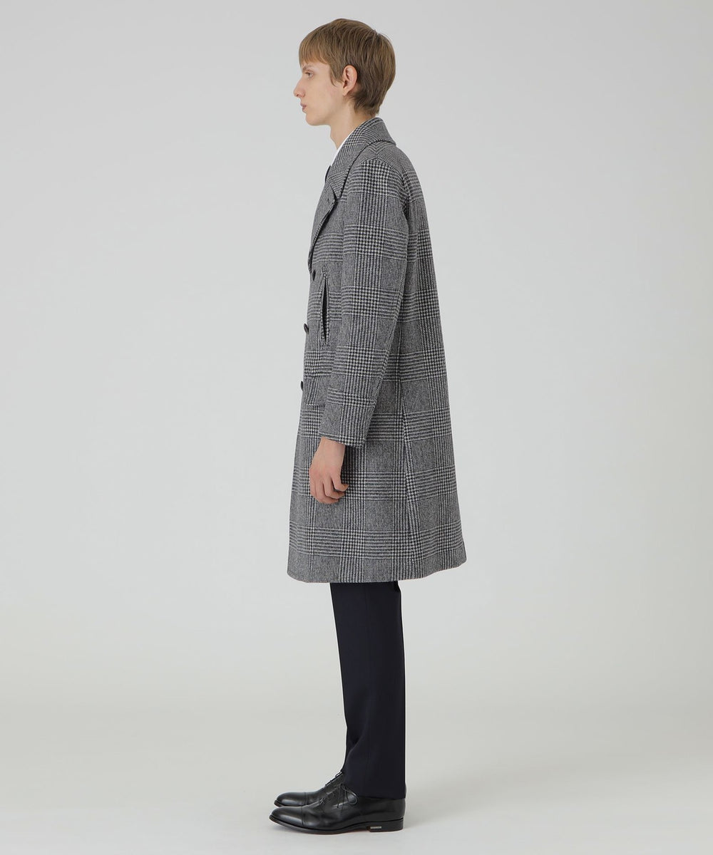 グレンチェックツイードミリタリーコート（コート）｜BLACK LABEL