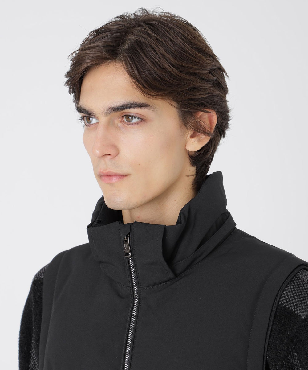 ファブリックコンビダウンベスト（ブルゾン）｜BLACK LABEL