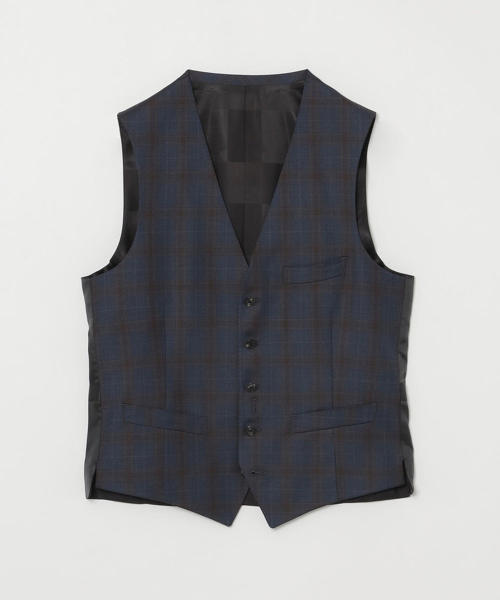 一部店舗限定】TALLIA DI DELFINO マローネチェックスリーピーススーツ