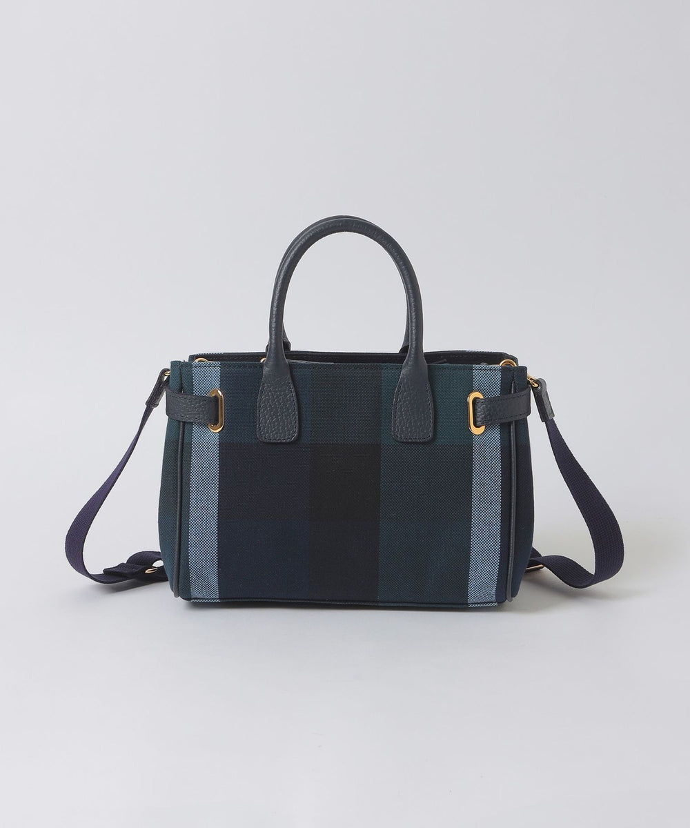 クレストブリッジチェックキャンバスハトメミドルトート（バッグ