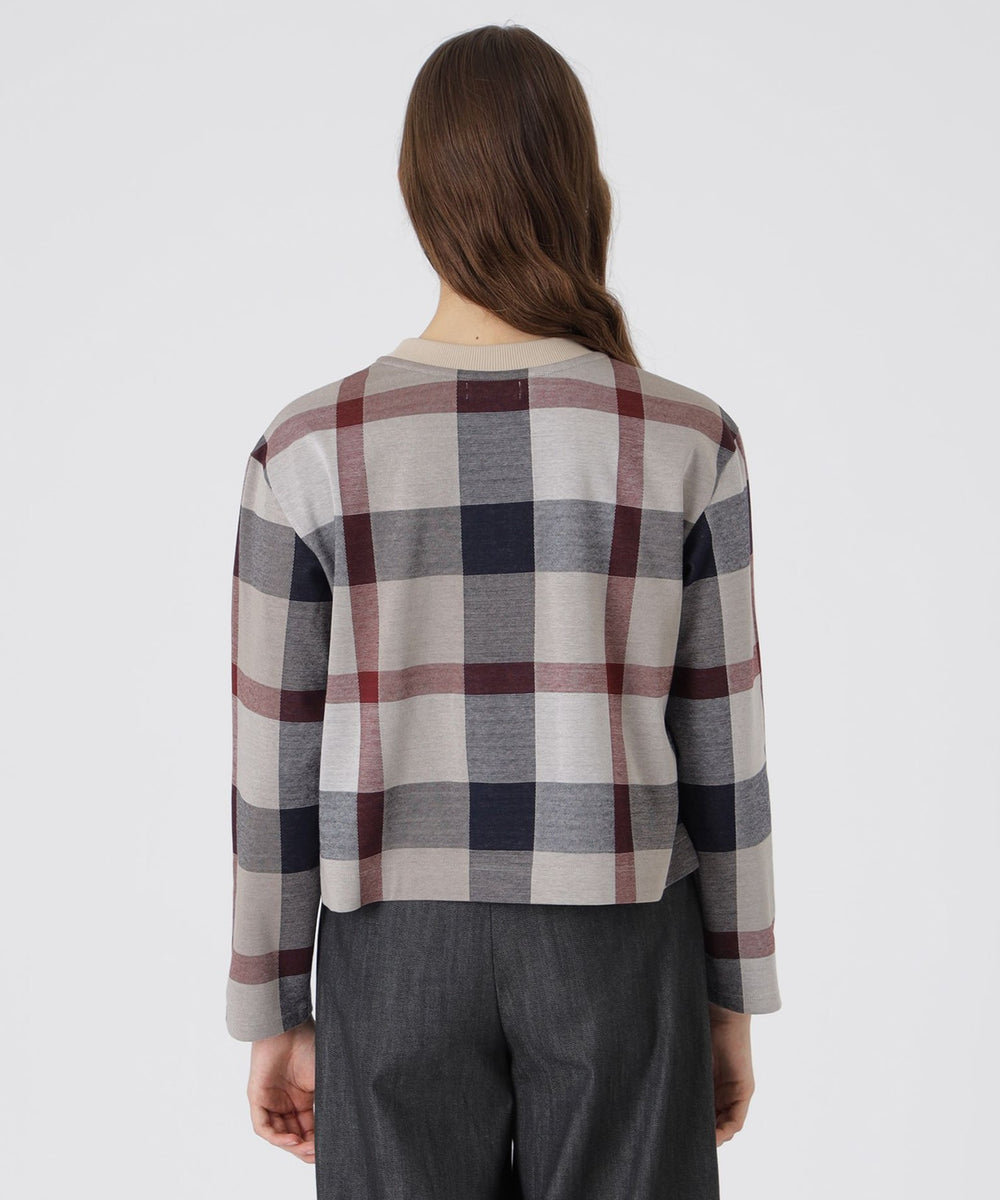 クレストブリッジチェックジャカードジャージープルオーバー