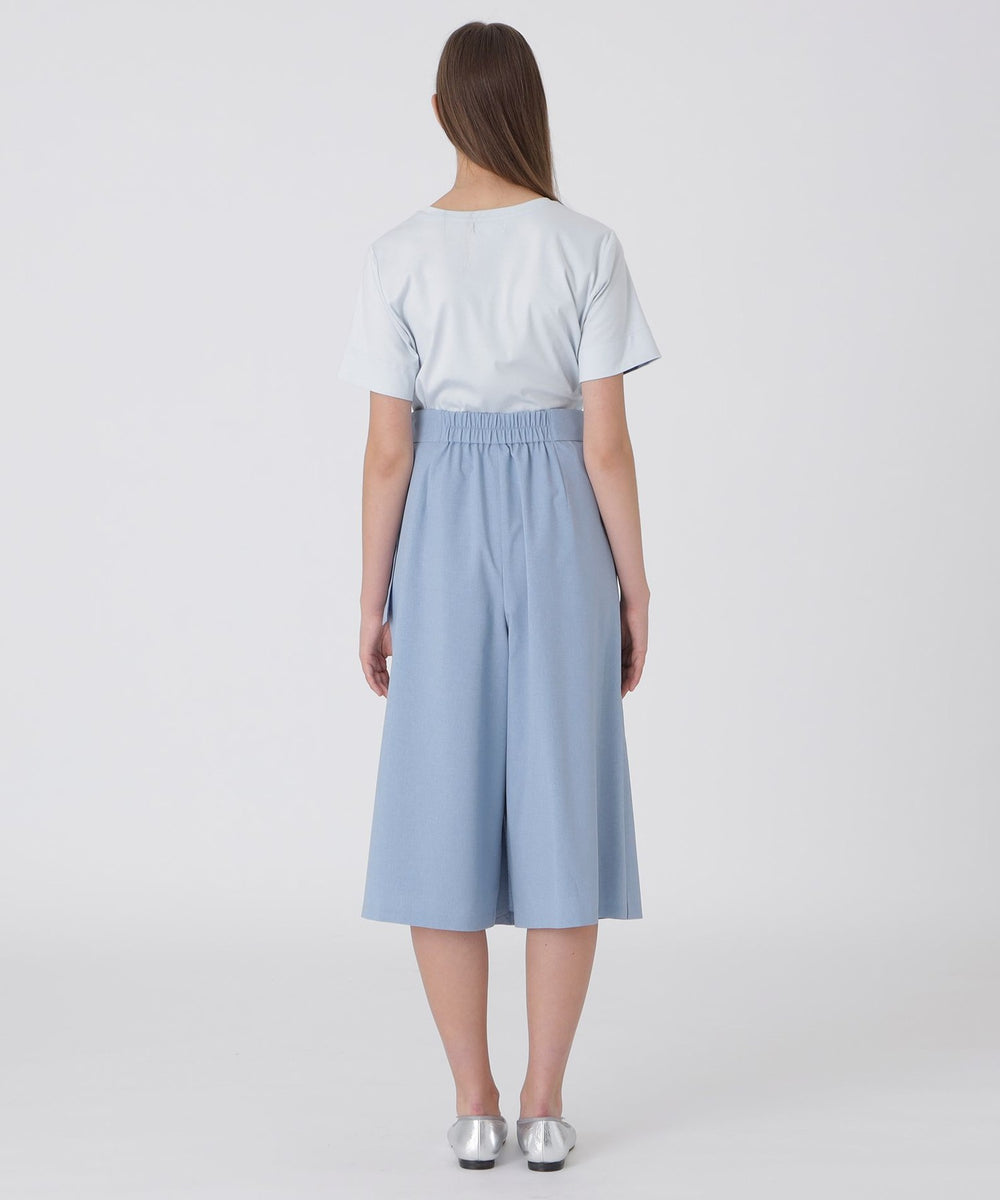 ハイカウントナノパーシャルチェックガウチョパンツ（パンツ）｜BLUE