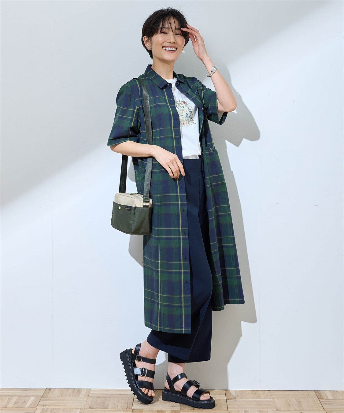 チェックワンピース DECOY｜クロスプラス公式通販サイト