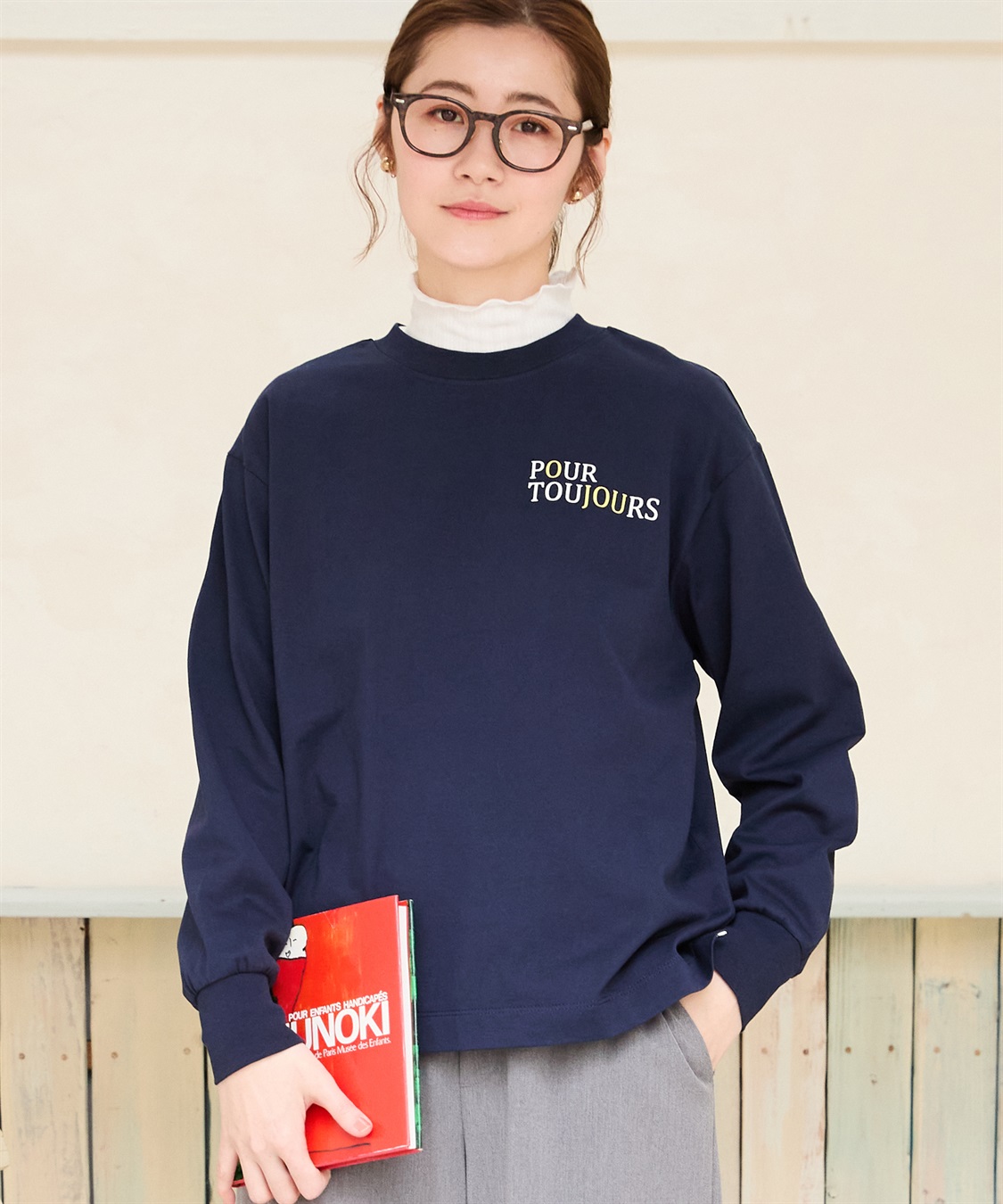 モックネックロゴプルオーバー Petit Honfleur｜クロスプラス公式通販