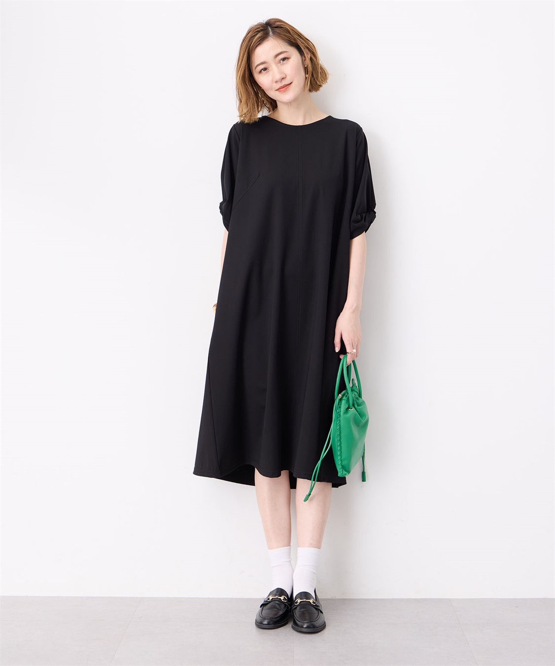 ねじりスリーブカノコワンピース Petit Honfleur｜クロスプラス公式