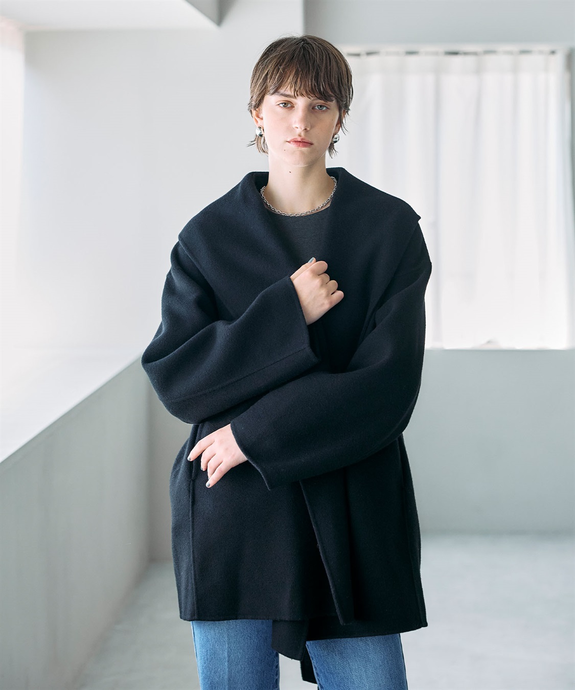 ウールメルトンミドルリバーコート N.O.R.C｜クロスプラス公式通販サイト