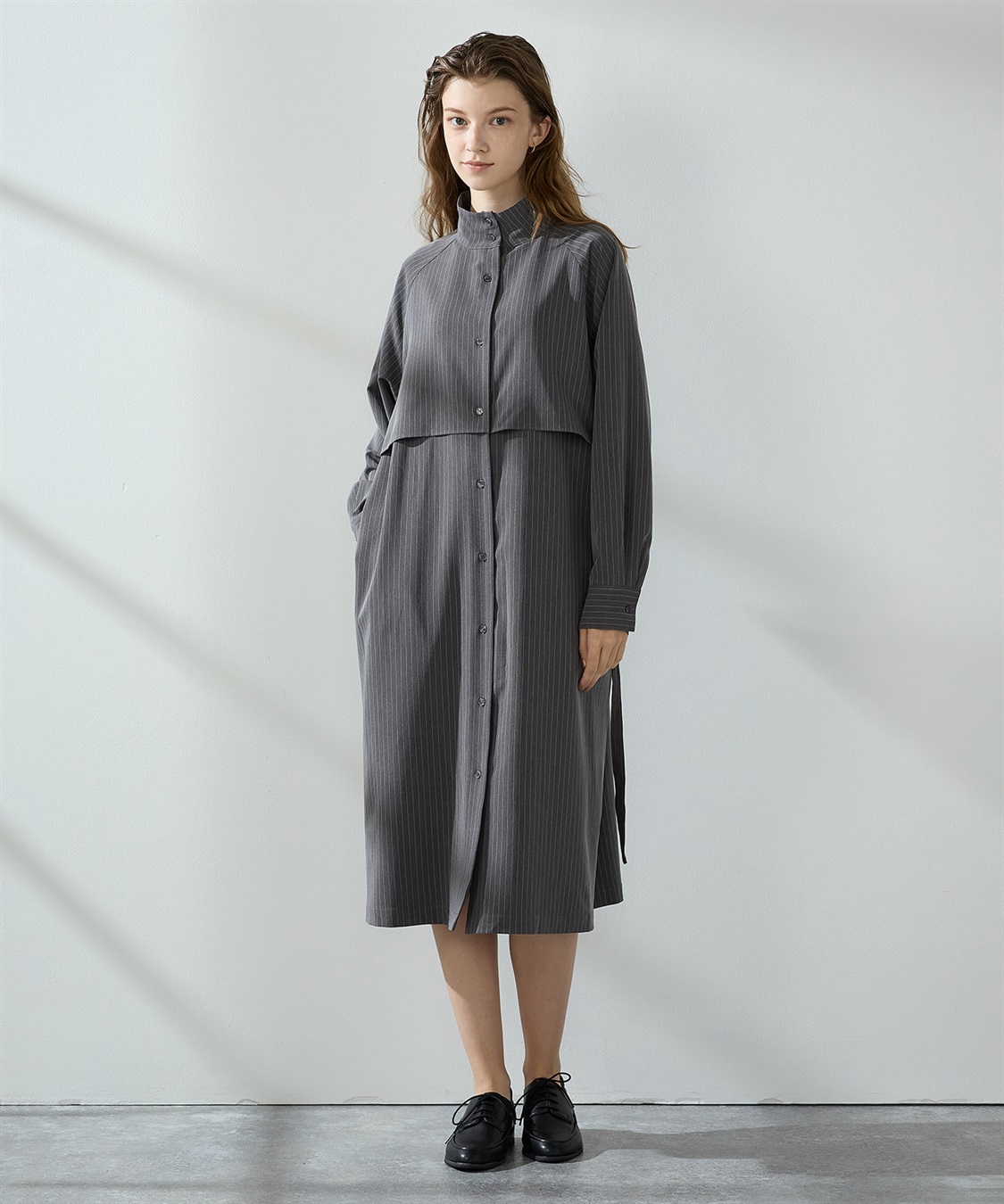 ストライプ柄シャツコート LE SOUK HOLIDAY｜クロスプラス公式通販サイト