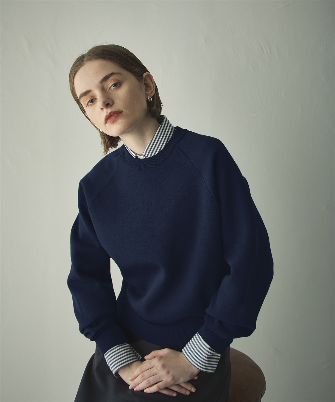 スウェットライクニットプルオーバー N.O.R.C｜クロスプラス公式通販サイト