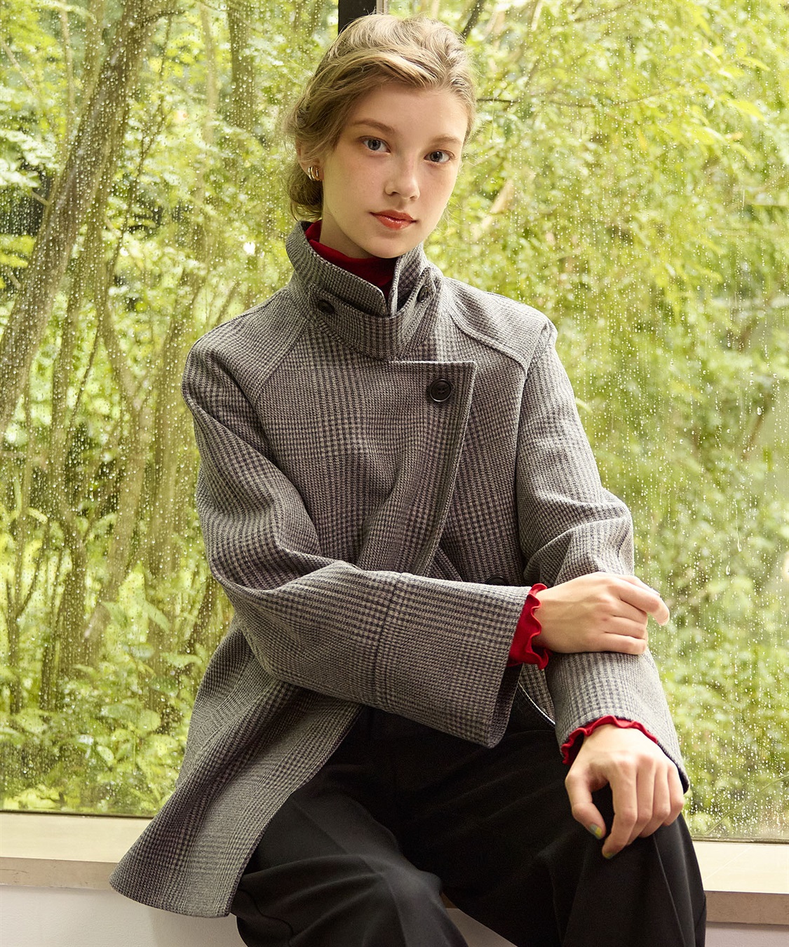 ステンカラー ショートコート LE SOUK HOLIDAY｜クロスプラス公式通販