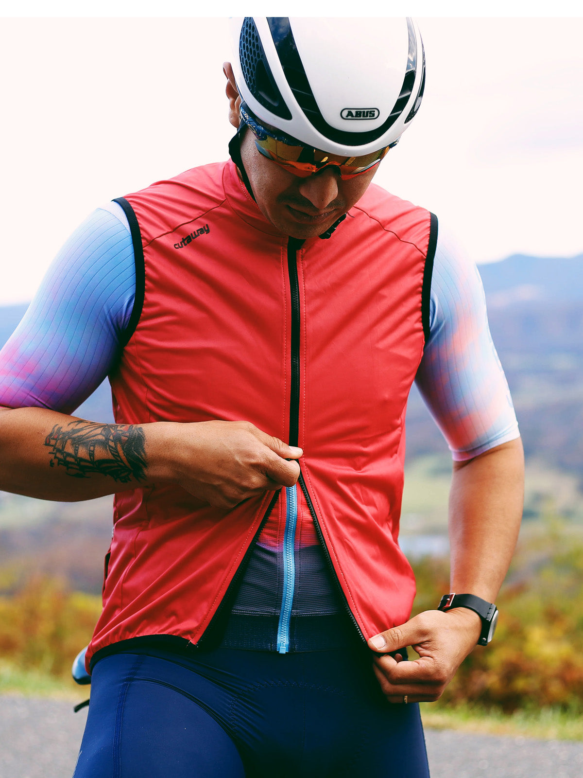 Afton Lite Packable Wind Vest - Garnet Red - Cutaway USA