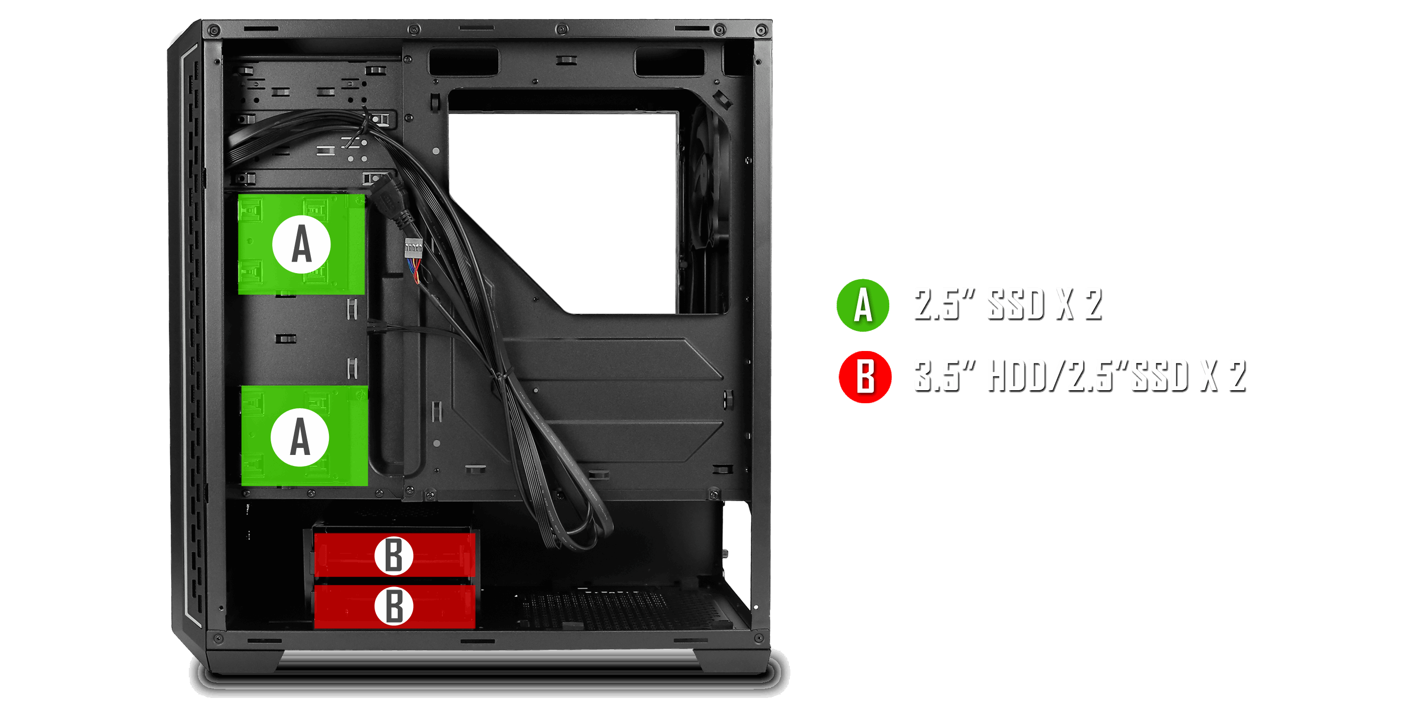 P7 SILENT is the Best Silent PC Mid Tower Case with ATX/2 x 120mm