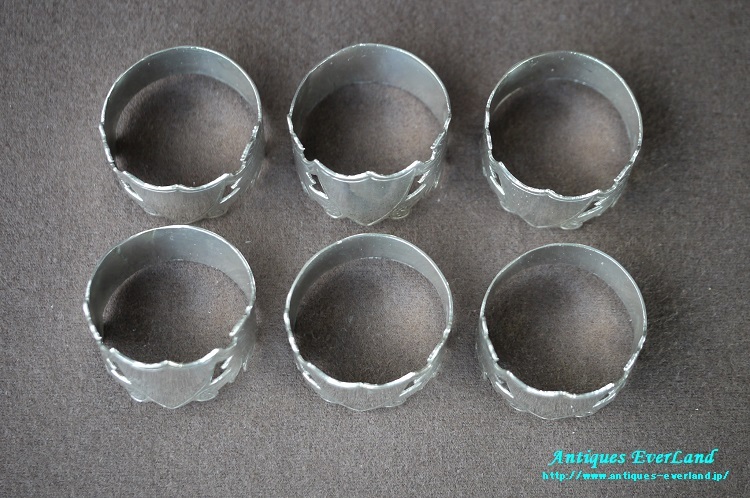 シルバー ナプキンリング 6名様分 シールド オリジナルボックス入り