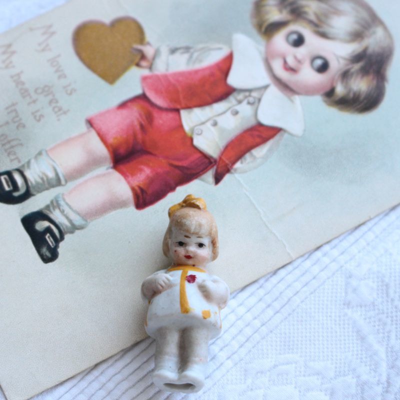 イエローリボンのタイニートッツちゃん ＊/Antique Doll/お人形
