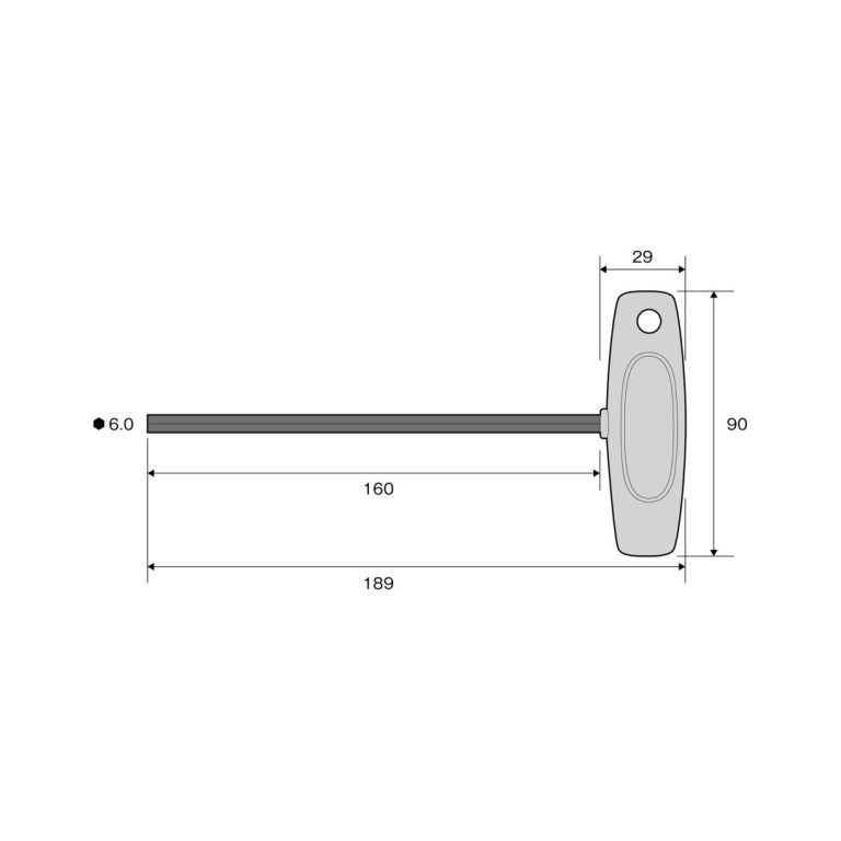 T型六角レンチドライバー H6×160 | ANEXブランドのドライバー・工具