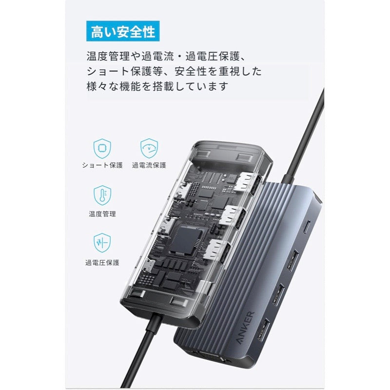 Anker USB-C ハブ (8-in-1, Triple Display) | USBハブの製品情報