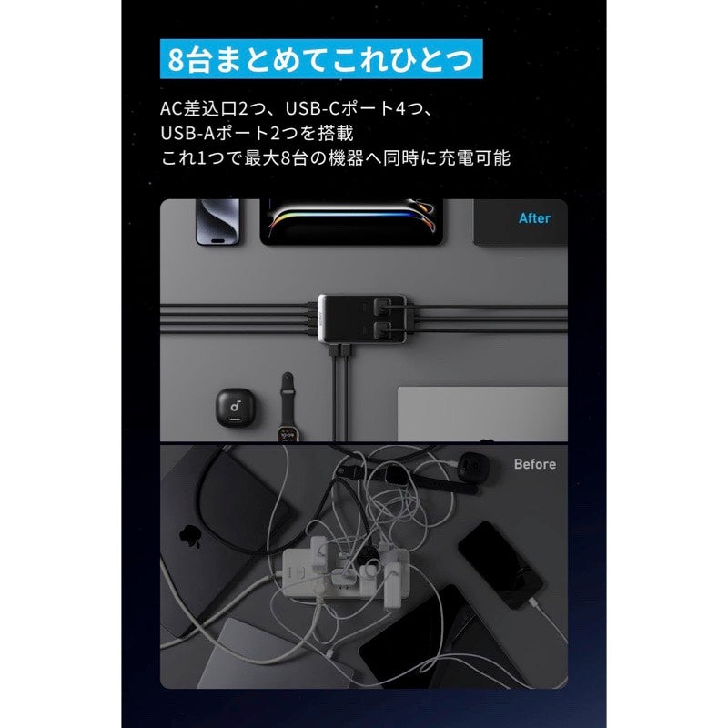 Anker Prime Charging Station (8-in-1, 240W) | 電源タップの製品情報