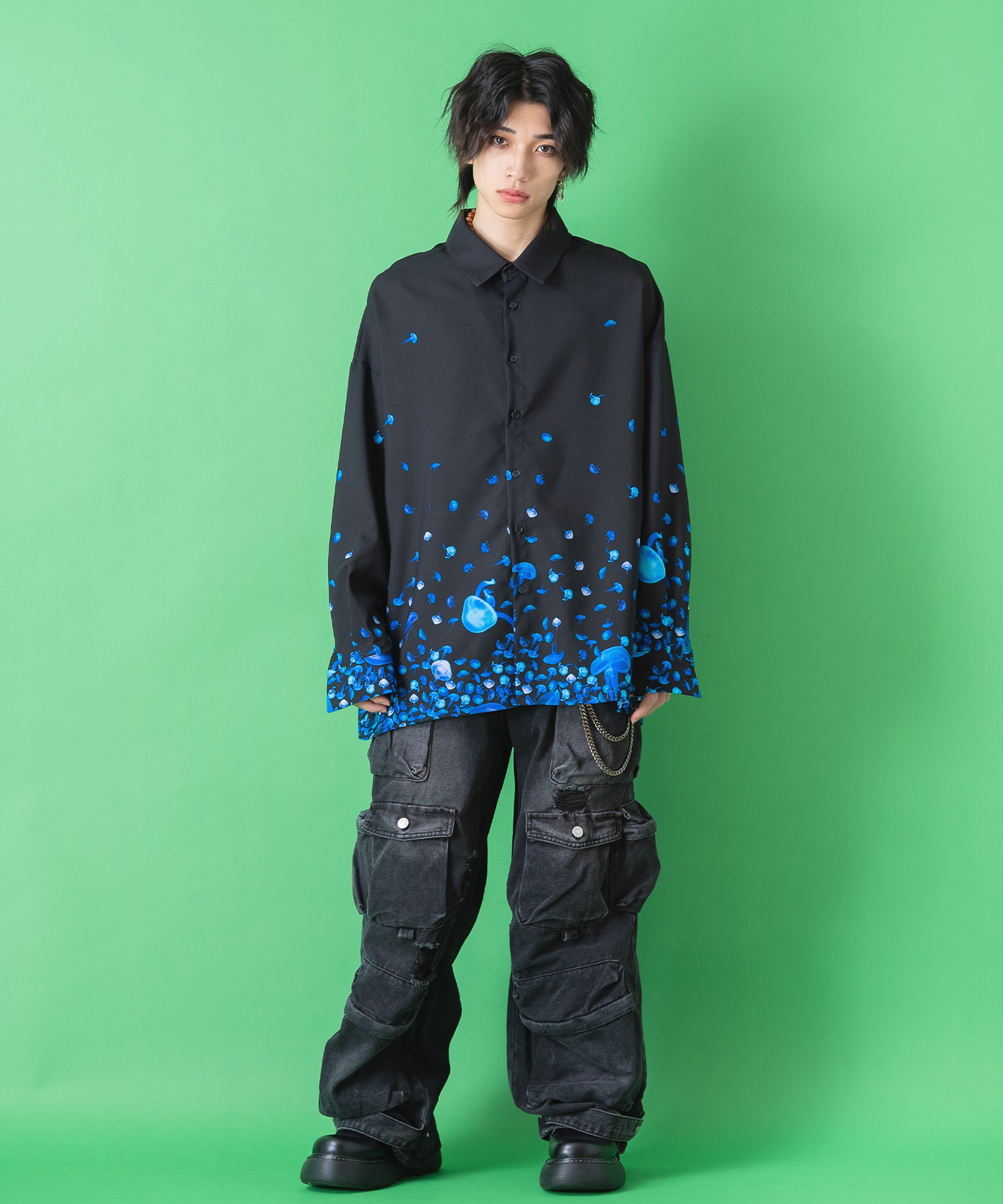 バラバラクラゲシャツ -オーバーサイズ- ankoROCK(アンコロック