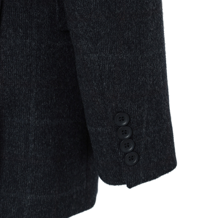 日本製生地 尾州ウールジャケット 紺格子柄 LES MUES【AOKI公式通販】