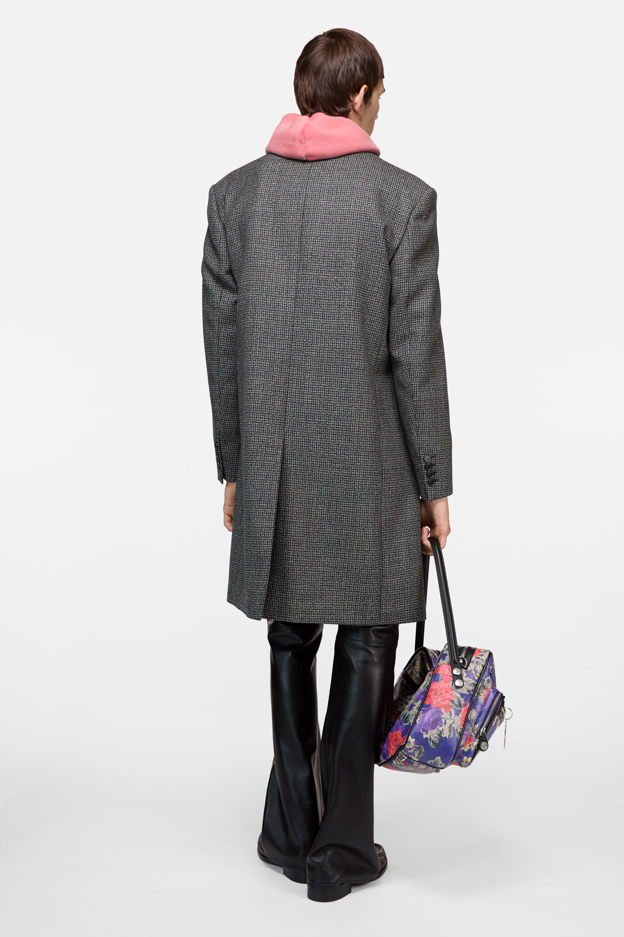 Acne Studios - シングルブレスト ウールコート - ブラック/ホワイト