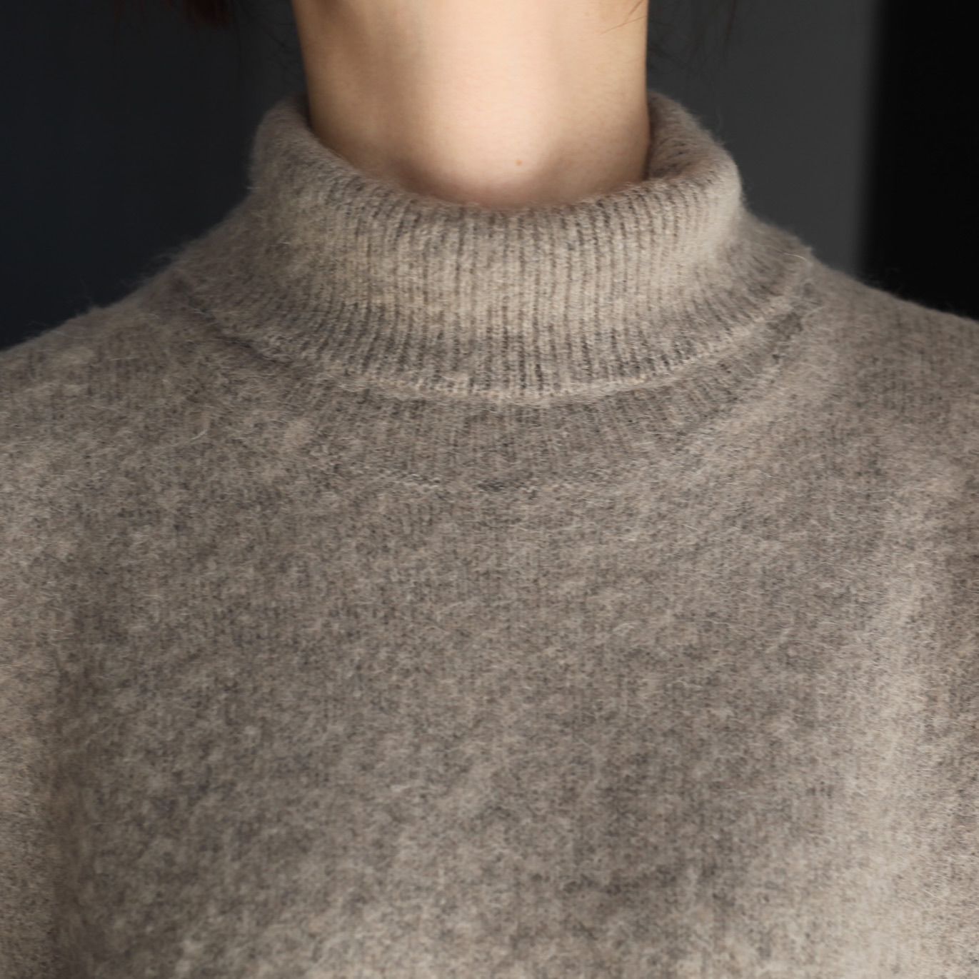 ssstein - 【残り一点】Wool/Alpaca Milled Knit Turtle Neck LS