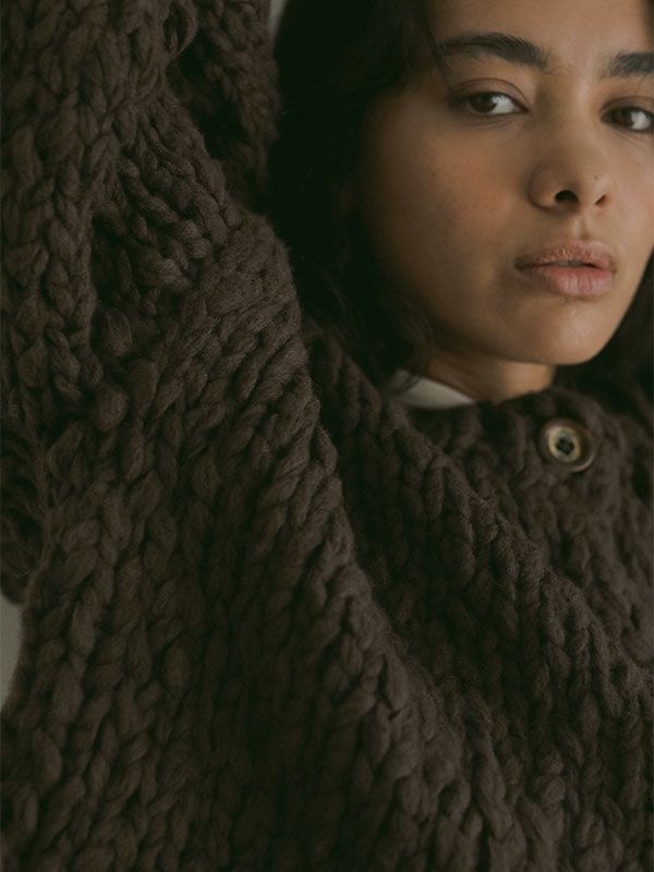 ETRE TOKYO - 2wayハンドニットカーディガン | BROWN | ADDICT WEB SHOP