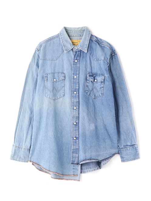SEVEN BY SEVEN - 再構築アシンメトリーデニムシャツ | ADDICT WEB SHOP