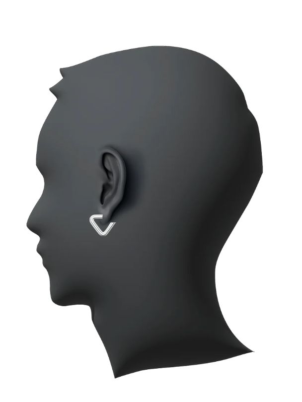 CAREERING - 【両耳用】TRIANGLE 501 WHITE トライアングル ピアス