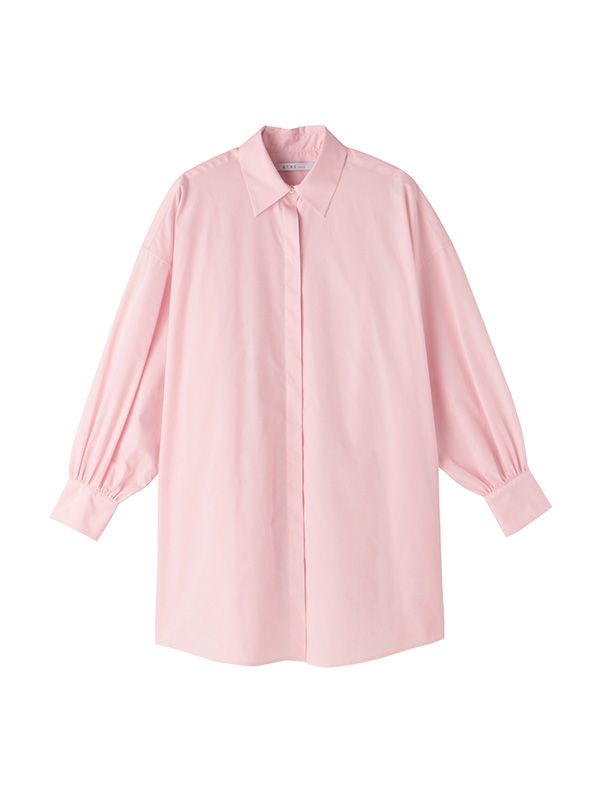 ETRE TOKYO - オーバーサイズギャザーシャツ - PINK | ADDICT WEB SHOP