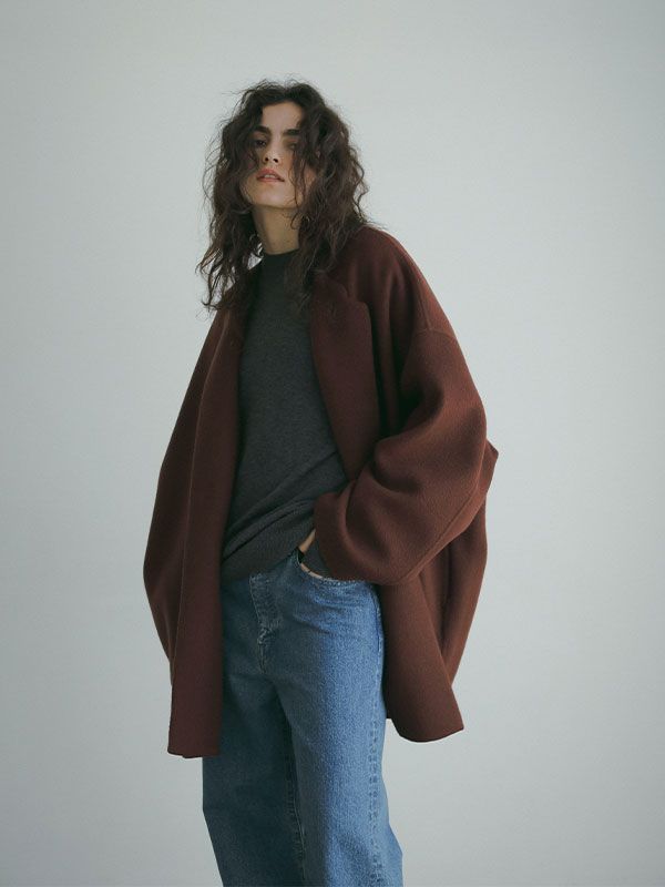 ETRE TOKYO - ウールリバーコクーンコート - BROWN | ADDICT WEB SHOP