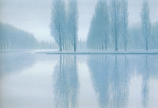 東山魁夷「静唱」(リトグラフ) - 画廊アガティ