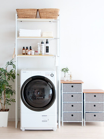 伸縮ランドリーラック FELICIA (フェリシア) 棚タイプ | 家具