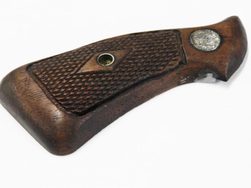 S&W] 実物 Jフレーム用 木製グリップ サービスサイズ スクエアバット