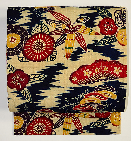 浦野理一 紅型名古屋帯