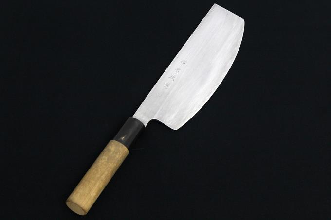 寿司切包丁 すし切り 八寸 244mm 最上 本鍛錬 青鋼 水牛朴丸柄 O618