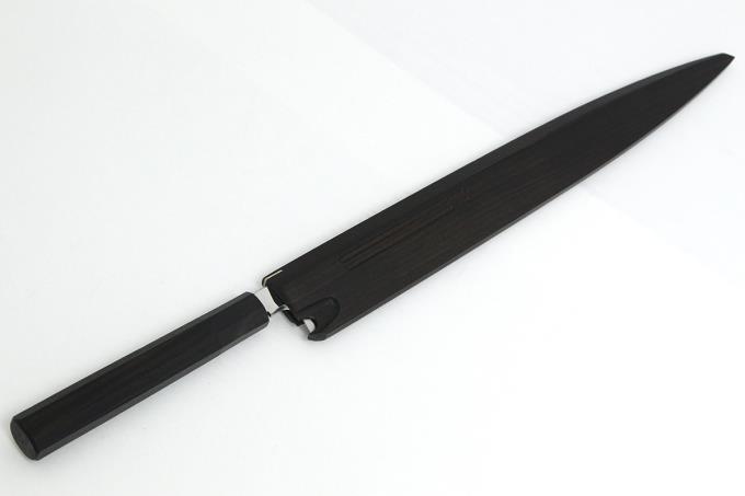 伝統工芸士 一鉄 柳刃包丁 尺一 水焼 本焼 両鏡面 水牛黒檀八角柄 黒檀