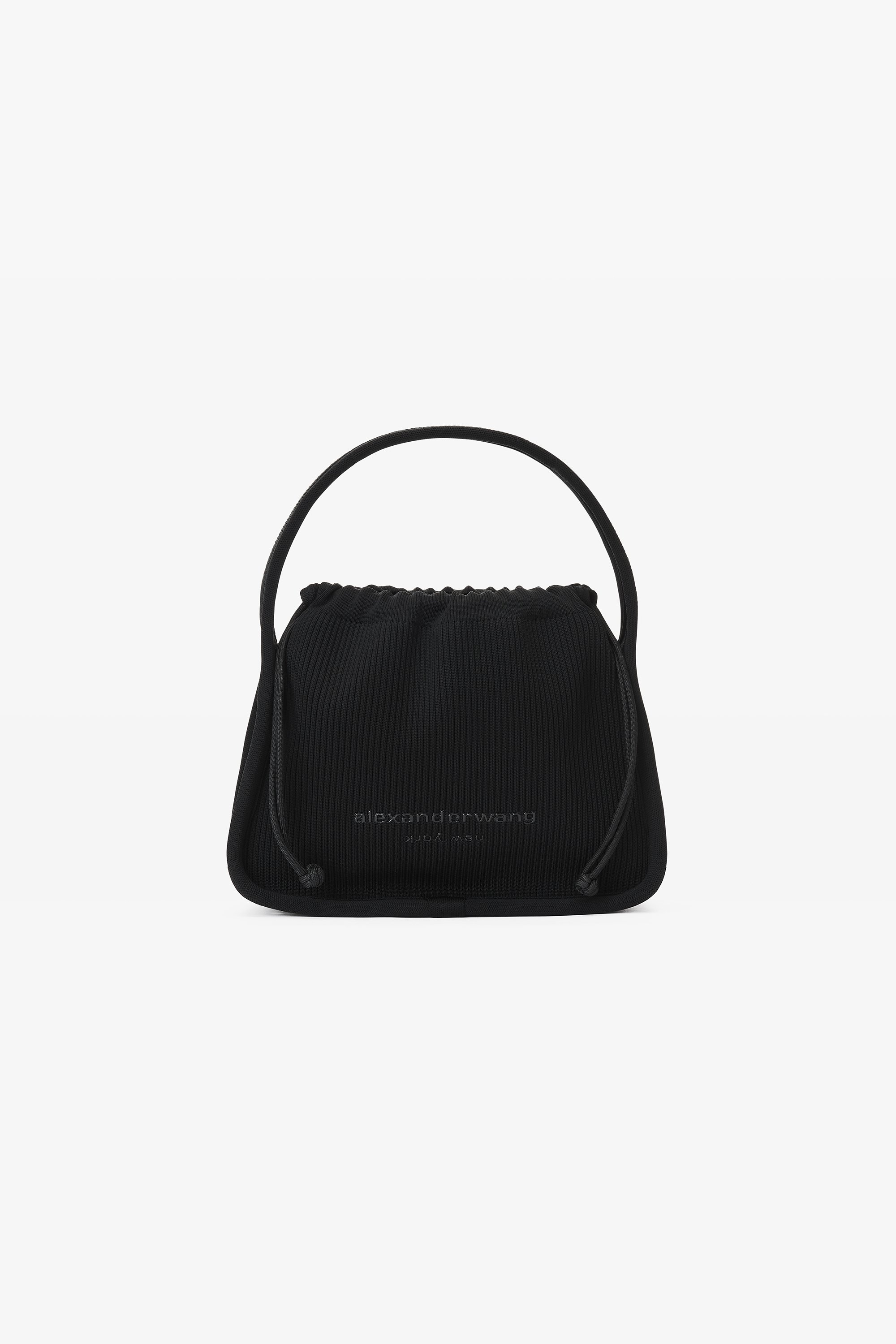 Ribbed Knit Ryan Small Bag in BLACK | alexanderwang®