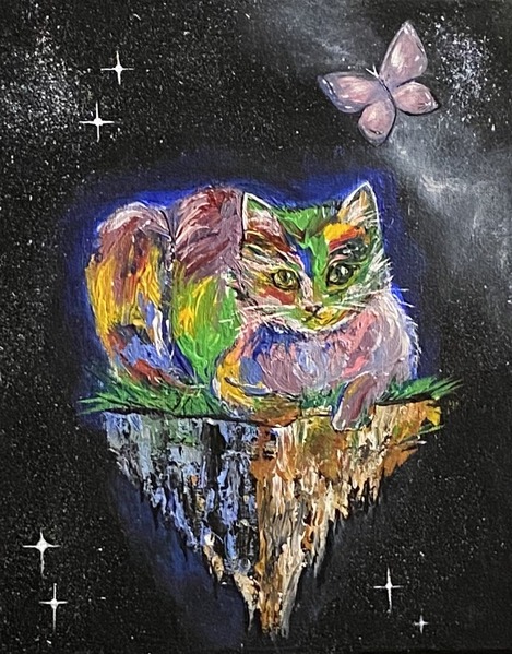カラフル猫」 by Tアート｜Artmeter｜暮らしを彩るアートが、きっと