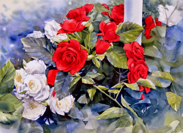 田渕眞兒 油絵 油彩 薔薇シリーズ 花No.-t+s 田渕眞兒 油絵 油彩 薔薇