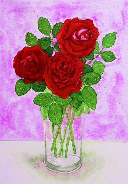 赤い薔薇の花」 by TAMI｜Artmeter｜暮らしを彩るアートが、きっと見つかる