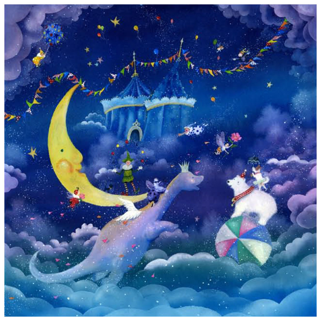 横山真弥 絵画(版画/アーカイバル) 空のサーカス団 7415|アート