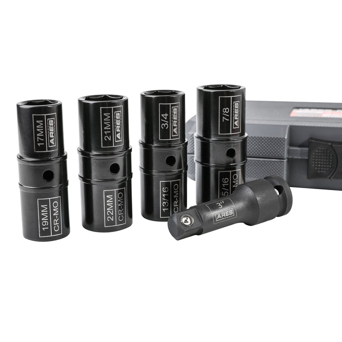 ARES 59010 - 1/2-inch Drive 5-Piece Flip Lug Nut Socket Set — ARES